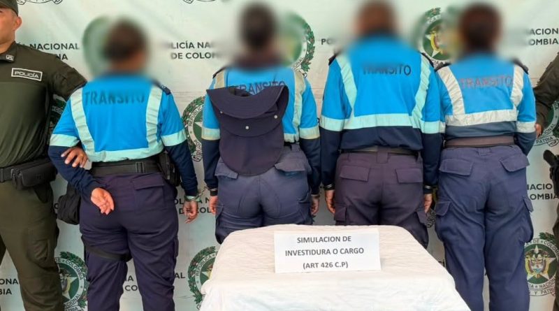 Capturan a cuatro falsos agentes de tránsito en el sur del Cesar
