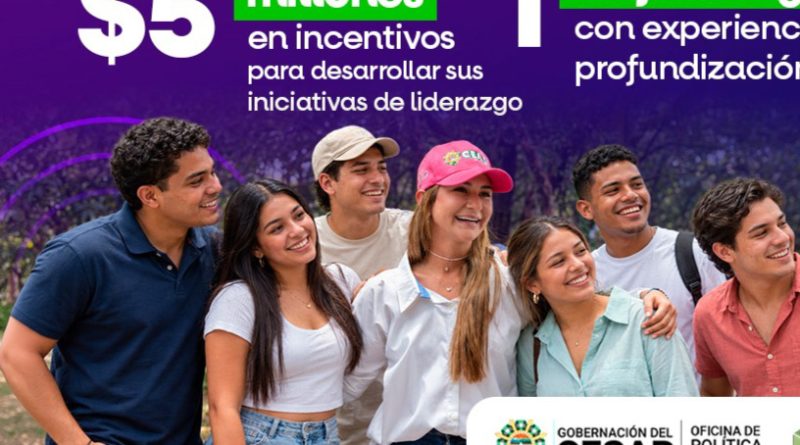 Gobernación del Cesar abre convocatoria para formar a 300 jóvenes líderes
