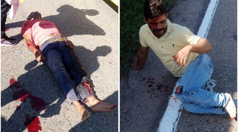 Accidente entre dos motocicletas en la vía a río seco